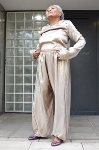 Beige Shimmer Track Suit